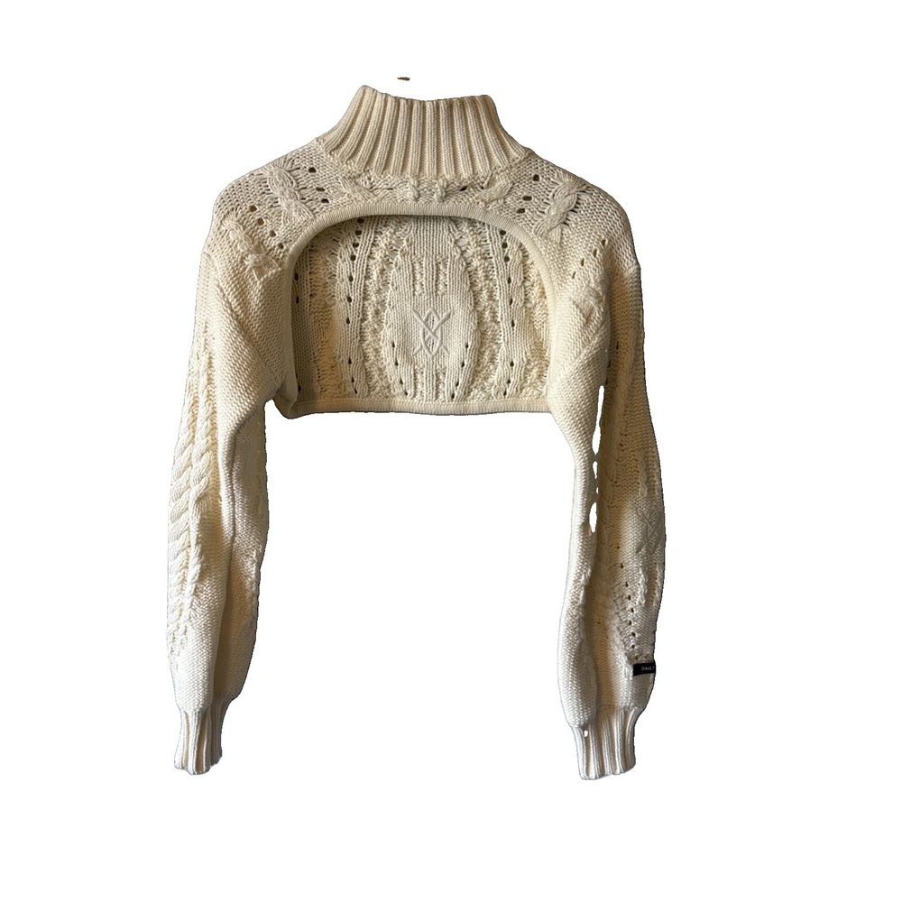 Daily Paper Ivory Knit Crop Women's Neela Sweater Size Small Off White